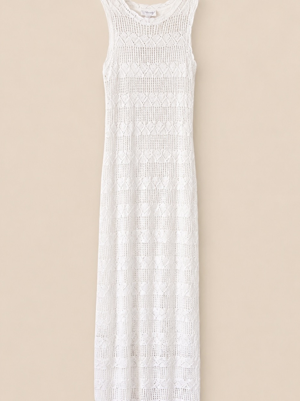 Olive + Oak White Crochet Maxi Dress Size M Boho Bridal Beach